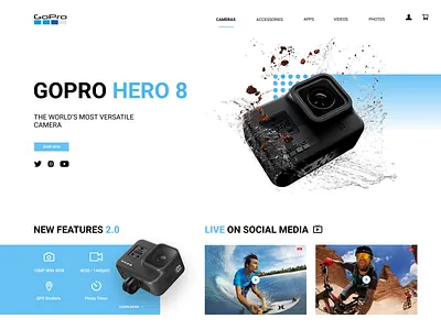 GoPro . Be a Hero camera design digital art digital design figma gopro interface landingpage photography photoshop site design ui ui design user experience user interface user interface design userinterface ux design web design website