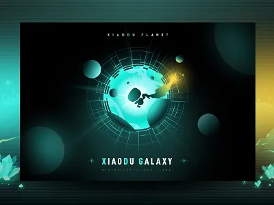 XIAODU GALAXY-EXPLOSION bang black branding dark fly illustration light planet space ui ux