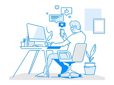 Stackshare Site Illustration ai character character design desktop discussion editorial editorial design illustration illustrator lineart lines meeting sekond site map stroke strokes teams vector vectors