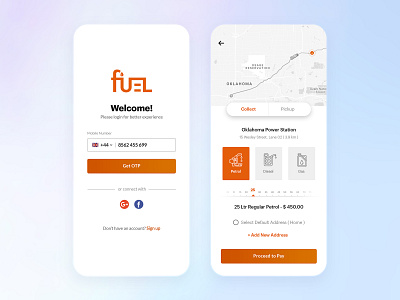 Fuel app delivery delivery service design fuel gas mobile mobile app design on demand ui ui design ux ux design