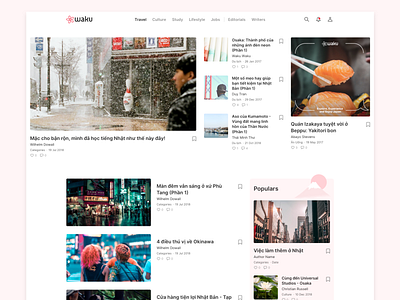 Wakuwaku Homepage layout exploration 1pac blog design experiment japan news product design sketch travel ui ux website