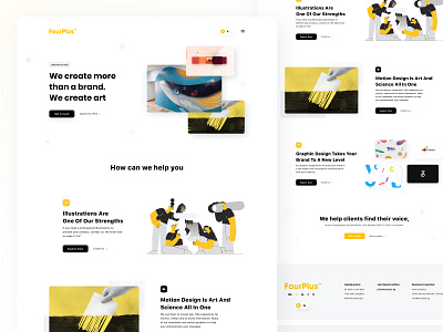 FourPlus website(redesign) design flat redesign ui ux web