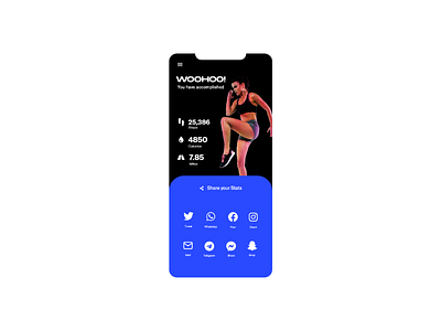 Daily UI Challenge. #010 app dailyui dailyui10 dark design fitness minimal ui ux