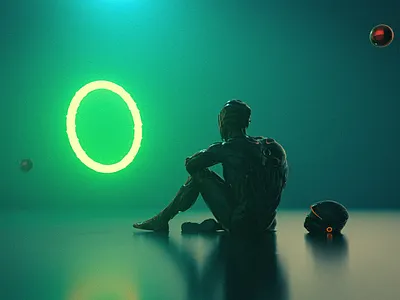 The Answer 3d bladerunner cinema4d cyberpunk future light neon render retro sci fi teal unity