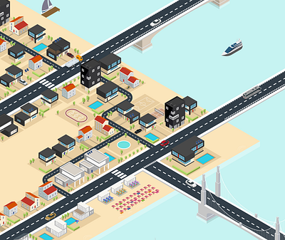 Isometric Islands digital illustration illustration illustrator isometric design isometric illustration
