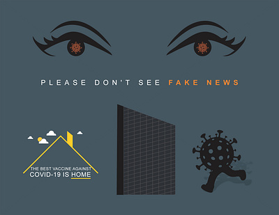 Don't Fake News brand coronavirus covid 19 dribbble fake news fakexfake family icon illustration illustrator instagram logo news png see stay safe stayhome typography