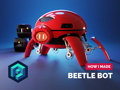 Beetle Bot Tutorial 3d 3d character blender character illustration render robot sci fi