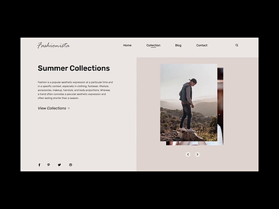 Fashion Landing page design landing page user experience designer userinterface