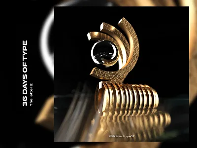 36 Days of Type | 2 | Adobe Dimension CC 2 36daysoftype 36daysoftype07 3d 3dtype adobedimension art graphics letters type typography