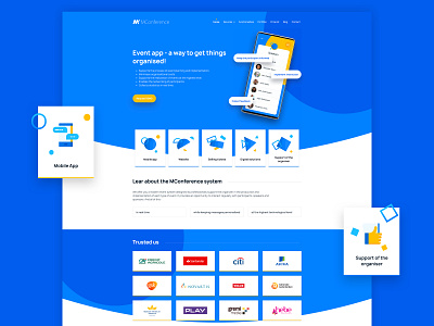 Mconference event system conference event event ladning page event management events app meetup