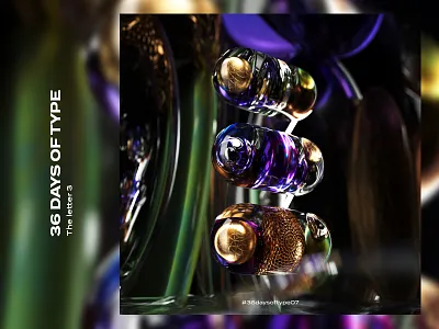 36 Days of Type | 3 | Adobe Dimension CC 3 36daysoftype 36daysoftype07 3d 3dtype adobedimension art graphics letters type typography