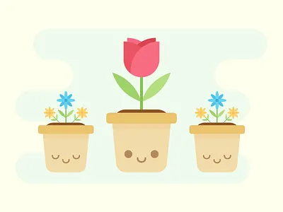 Virtual Garden cute flower garden happy kawaii petal rose smile