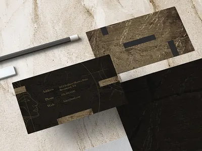 Luxurious Business Card Design brand design brand identity branding business card design flat gold identity design lineart logo logo design luxury brand minimal mockup type typography