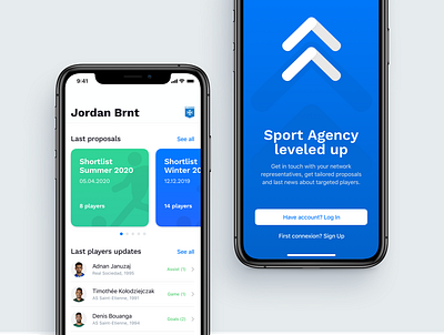 Football MGMT | Home Screen app app design application clean connect home screen ios ios app ios app design list view minimal mobile mobile ui product product design ui ui design ui element welcome screen whitespace