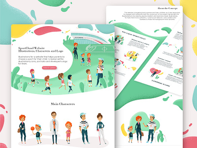 A new project "SportCloud" for my Behance portfolio artwork behance project behancereviews character character design characters childrens childrens illustration colorful creative cute illustration sport textured trainer vector vector art web website website concept