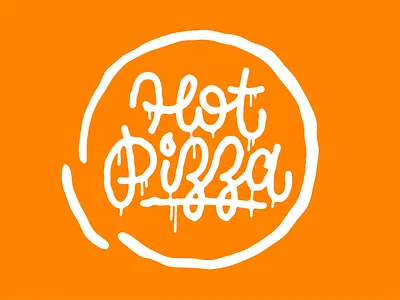 hot pizza calligraphy calligraphy and lettering artist lettering logo pizza typography vector