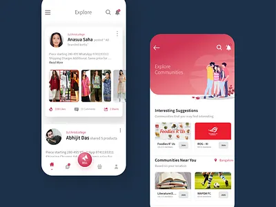 E-commerce Community App adobe xd adobe xd photoshop ui ux adobephotoshop creative design design ecommerce graphicdesign illustration mobile app design onlineselling ui ux