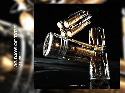 36 Days of Type | 4 | Adobe Dimension CC 36daysoftype 36daysoftype07 3d 3dtype 4 adobedimension art graphics letters type typography