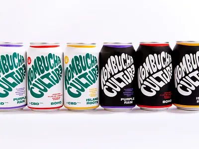 Kombucha Culture Rebrand beverage beverage packaging branding branding design can cbd cbd beverage cpg identity kombucha kombucha packaging label label design lettering natural organic packaging