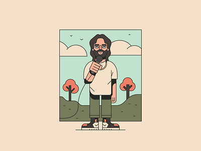 Chris D'Elia comedian flat illustration illustrator jordan sneakers