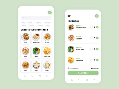 Foode #2 app application design flat fresh minimal ui ux uxdesign uxui web