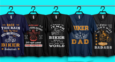 Best Selling BIKER T-SHIRT Design Bundle. branding custom t shirt design design funny illustration quote style typography typography t shirt vintage t shirt