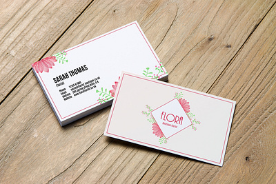 Flora - Business Card brand identity branding buisness card design identity illustration logodesign minimal