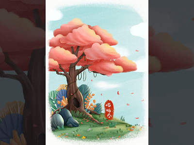 Spring comes grass plants spring tree warm