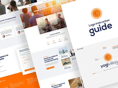 Landing page & Logo Yogivillage brand identity branding landing page light moon sun ui ui design ux web wesite