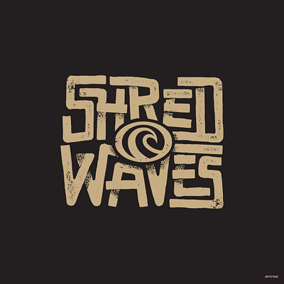 Shred Waves - Piping Hot Surfwear branding handlettering illustration logo retro skateboarding street surf surfwear typographic logo typography