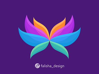 butterfly logo 3d branding butterfly colorful design flat icon illustration illustrator logo typography vector