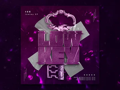 ice | lowkey ep album album art album cover cover cover art cover artwork cover design design key photoshop psd psd design soundcloud texture typography