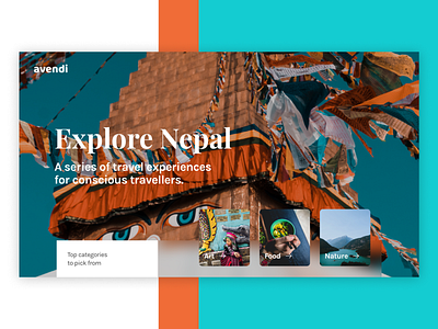 Landing Page UI - Travel Website landing page nepal travel travel landing page travel ui travel website travellers app