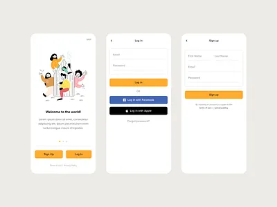Sign in/ Sign up UI account app color design form illustration log in login login form login screen register registration sign sign in sign up ui ux