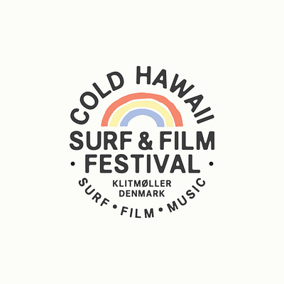 cold hawaii surf film logo badge branding handlettering illustration logo patch retro surf typographic logo typography