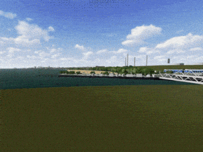 DROBAY Waterfront Development 3danimation 3dmodelling 3drender architectural design architectural rendering architecture architecture design gif animation urban design urban planning waterfront