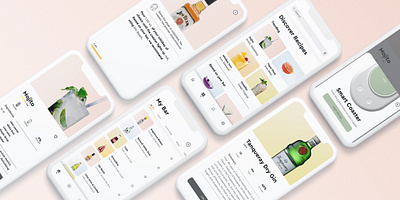 The Well — Cocktail Recipe App app bar cocktail design dribbble minimal recipe recipes restaurant steps ui