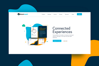 Homepage Concept blobs blue brand and identity branding dots homepage design illustration mockup ui ux webdesign