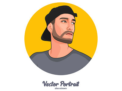 Vector Portrait artist artwork carachter cartoon digitalartwork draw illustrations portrait profilepic vectorart vexel