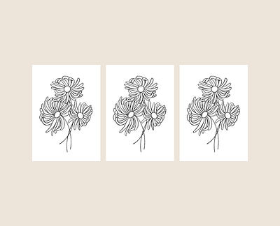 fleurs fleurs fleurs flowers green illustration ink nature pastel