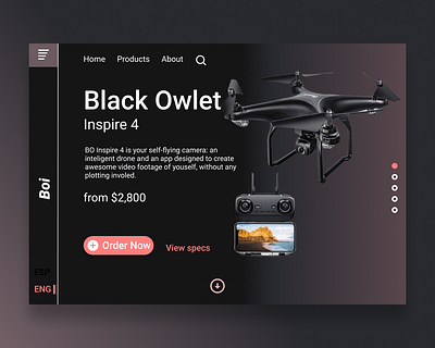 Daily UI 003 dailyui drone landing page ui ux