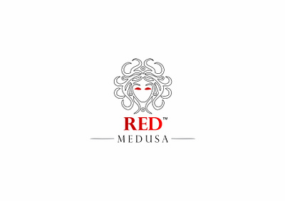 Red Medusa branding design logodesign red logo red medusa ui uk logo design vector