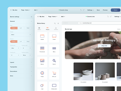 Rise - Website Builder Panel admin design dashbaord product design ui userinterfaces ux