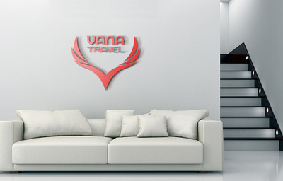 vana travel logo branding design graphic logo mockup