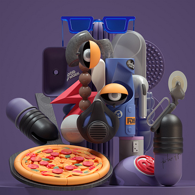 Dope Portraits 3d abstract cinema4d design illustration inspiration modern octane