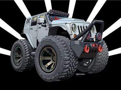 Jeep Wrangler australia car cartoon japan offroad