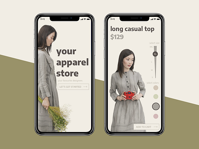 Apparel App design ui ux