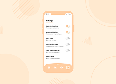 Daily UI #7: Settings adobe adobephotoshop adobexd app dailyui dailyui 001 dailyui 007 dailyuichallenge design graphicdesign settings settings page settings ui ui ux