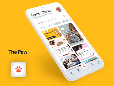 Concept | Pet App for Designflows 2020 animal care animals blog filtering filters pal pawl pawn paywall pet app pet care pet friends subscription