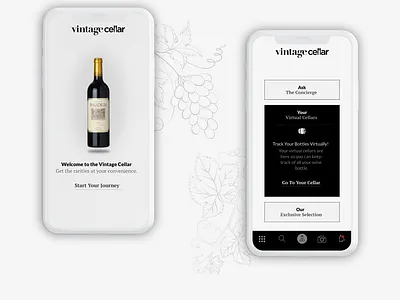 Vintage Cellar concierge mobile app design mobile user interface ui design user experience design user research virtual assistant winery